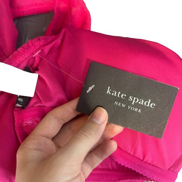 Kate Spade Textured Shell One Piece Swim Suit Pink Women Medium NWT - Picture 3 of 9